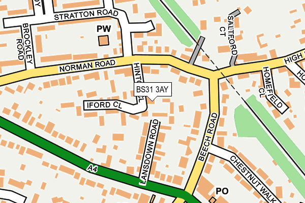 BS31 3AY map - OS OpenMap – Local (Ordnance Survey)