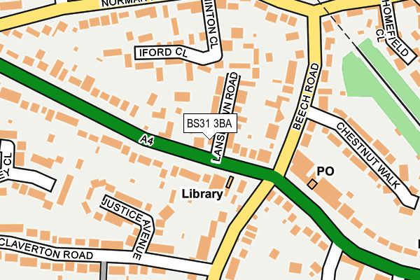BS31 3BA map - OS OpenMap – Local (Ordnance Survey)