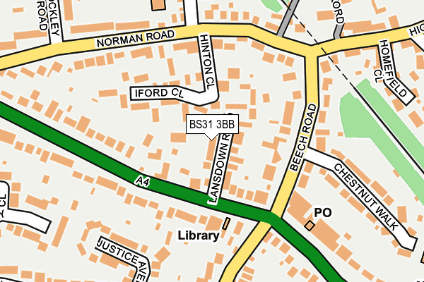 BS31 3BB map - OS OpenMap – Local (Ordnance Survey)