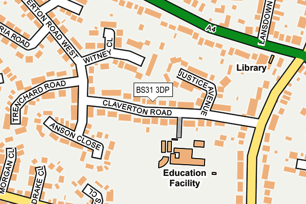 BS31 3DP map - OS OpenMap – Local (Ordnance Survey)
