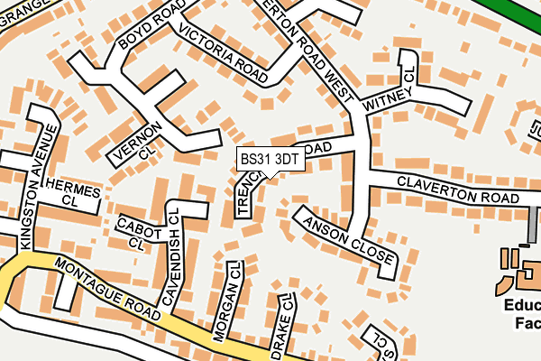 BS31 3DT map - OS OpenMap – Local (Ordnance Survey)