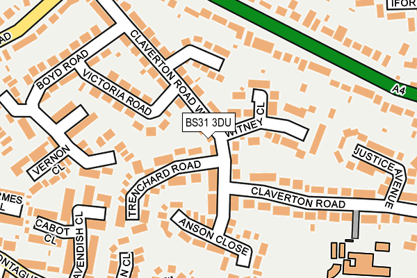 BS31 3DU map - OS OpenMap – Local (Ordnance Survey)