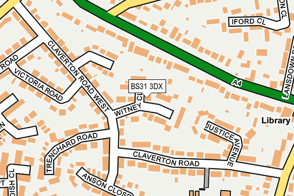 BS31 3DX map - OS OpenMap – Local (Ordnance Survey)