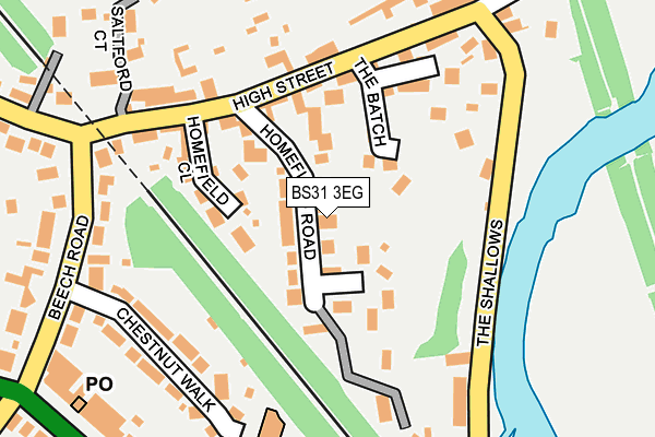 BS31 3EG map - OS OpenMap – Local (Ordnance Survey)