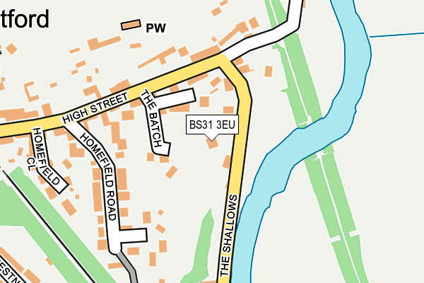 BS31 3EU map - OS OpenMap – Local (Ordnance Survey)