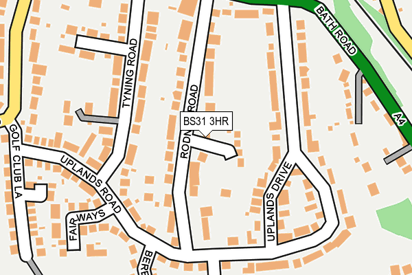 BS31 3HR map - OS OpenMap – Local (Ordnance Survey)