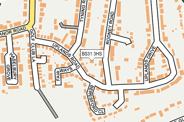 BS31 3HS map - OS OpenMap – Local (Ordnance Survey)