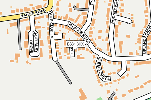 BS31 3HX map - OS OpenMap – Local (Ordnance Survey)