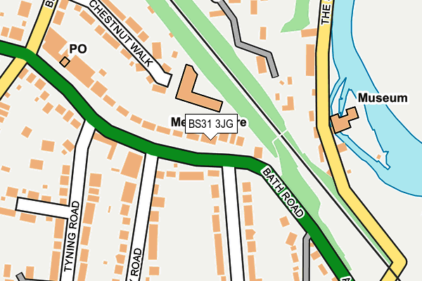 BS31 3JG map - OS OpenMap – Local (Ordnance Survey)