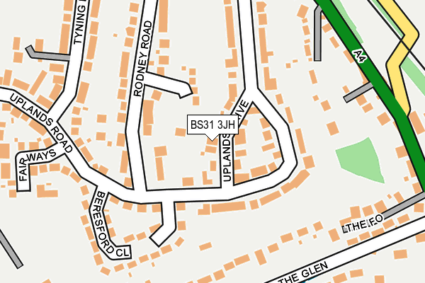 BS31 3JH map - OS OpenMap – Local (Ordnance Survey)