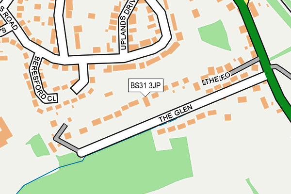 BS31 3JP map - OS OpenMap – Local (Ordnance Survey)