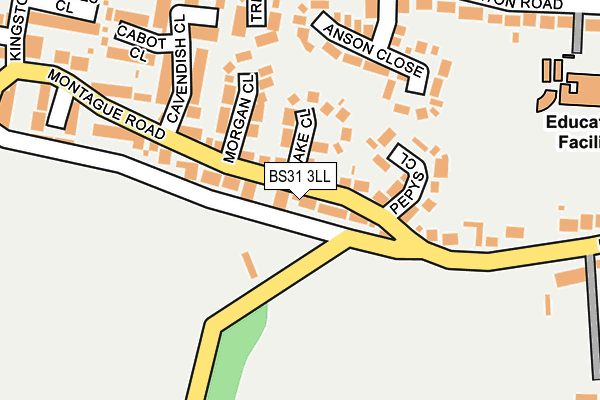 BS31 3LL map - OS OpenMap – Local (Ordnance Survey)