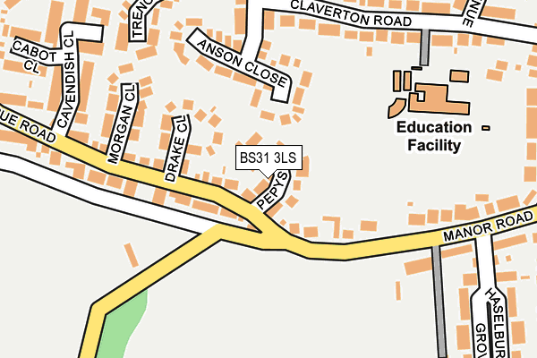 BS31 3LS map - OS OpenMap – Local (Ordnance Survey)