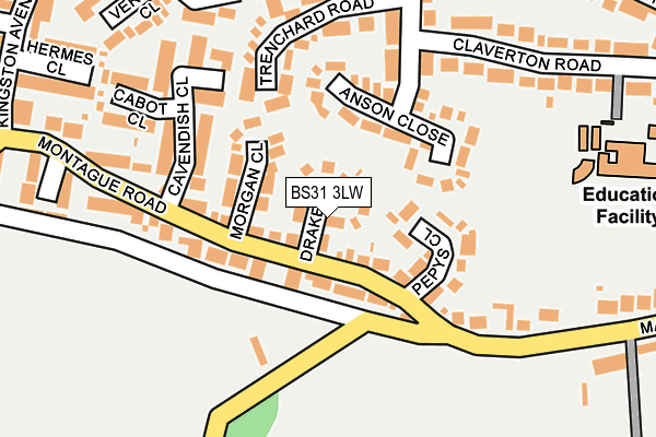 BS31 3LW map - OS OpenMap – Local (Ordnance Survey)