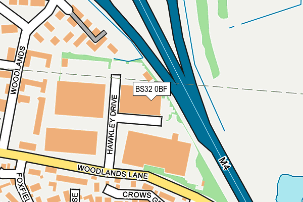 BS32 0BF map - OS OpenMap – Local (Ordnance Survey)