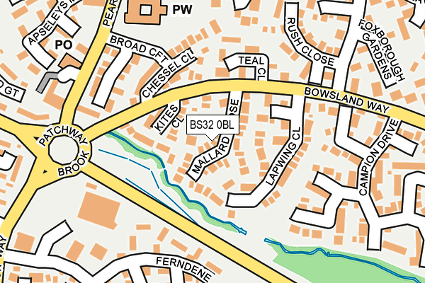 BS32 0BL map - OS OpenMap – Local (Ordnance Survey)