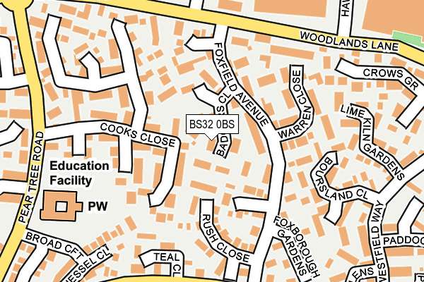 BS32 0BS map - OS OpenMap – Local (Ordnance Survey)