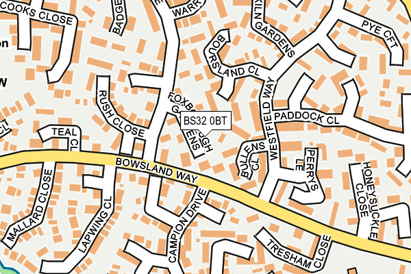 BS32 0BT map - OS OpenMap – Local (Ordnance Survey)