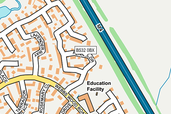 BS32 0BX map - OS OpenMap – Local (Ordnance Survey)