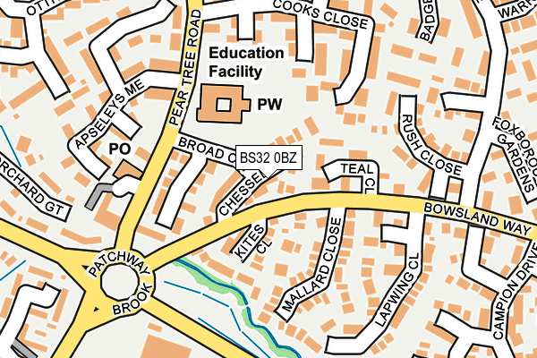 BS32 0BZ map - OS OpenMap – Local (Ordnance Survey)