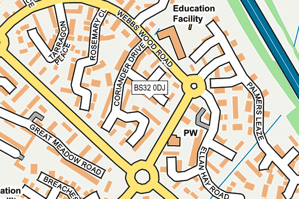 BS32 0DJ map - OS OpenMap – Local (Ordnance Survey)
