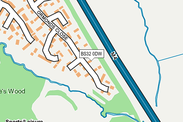 BS32 0DW map - OS OpenMap – Local (Ordnance Survey)