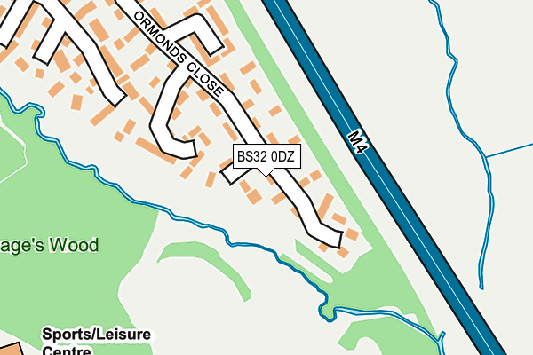 BS32 0DZ map - OS OpenMap – Local (Ordnance Survey)