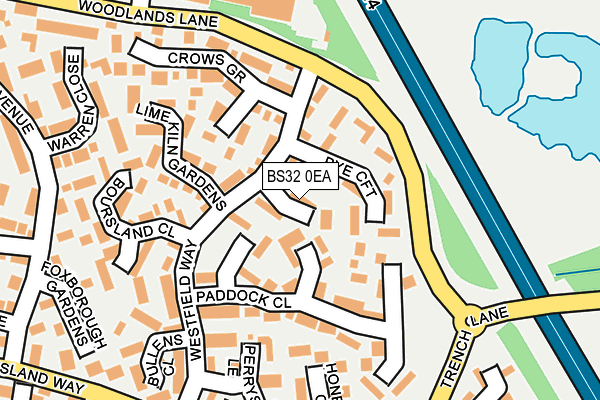 BS32 0EA map - OS OpenMap – Local (Ordnance Survey)