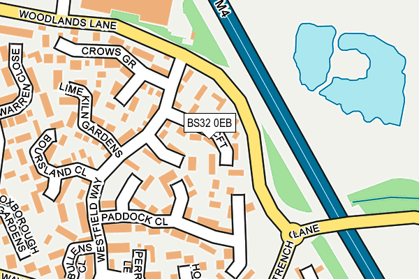 BS32 0EB map - OS OpenMap – Local (Ordnance Survey)