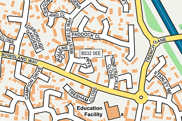 BS32 0EE map - OS OpenMap – Local (Ordnance Survey)