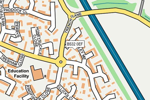 BS32 0EF map - OS OpenMap – Local (Ordnance Survey)
