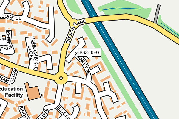 BS32 0EG map - OS OpenMap – Local (Ordnance Survey)