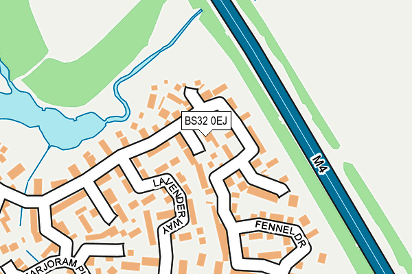 BS32 0EJ map - OS OpenMap – Local (Ordnance Survey)