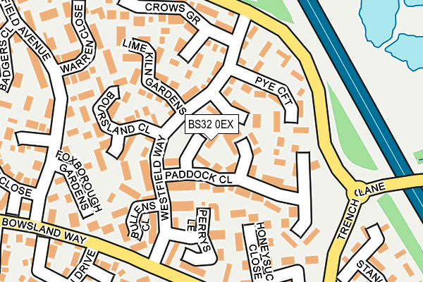 BS32 0EX map - OS OpenMap – Local (Ordnance Survey)