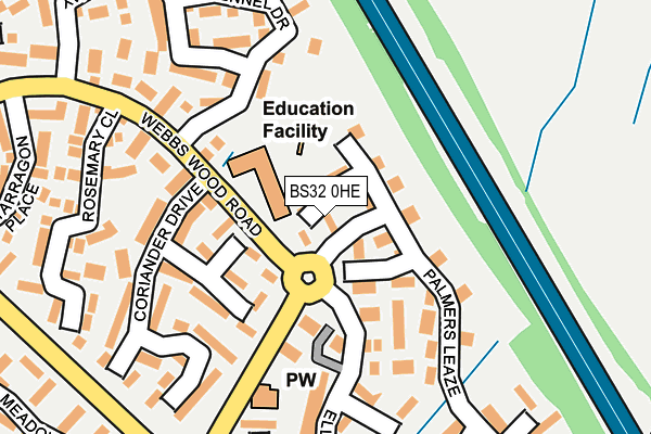 BS32 0HE map - OS OpenMap – Local (Ordnance Survey)