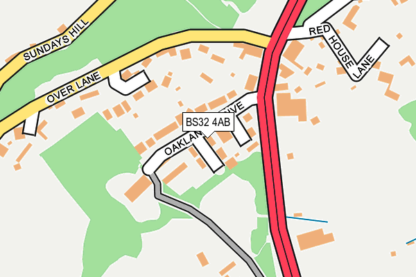 BS32 4AB map - OS OpenMap – Local (Ordnance Survey)