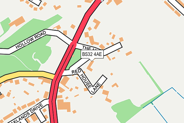 BS32 4AE map - OS OpenMap – Local (Ordnance Survey)