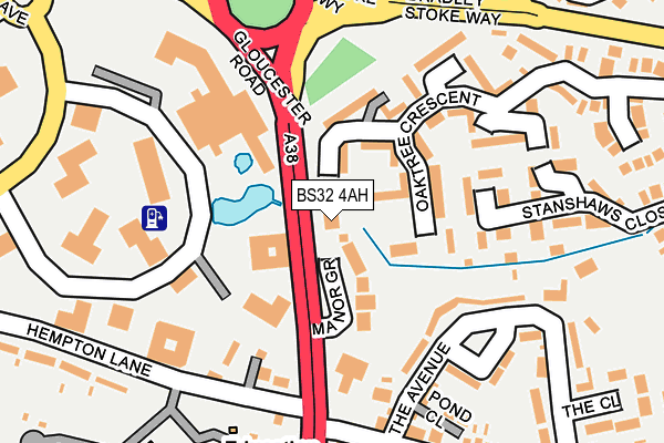 BS32 4AH map - OS OpenMap – Local (Ordnance Survey)