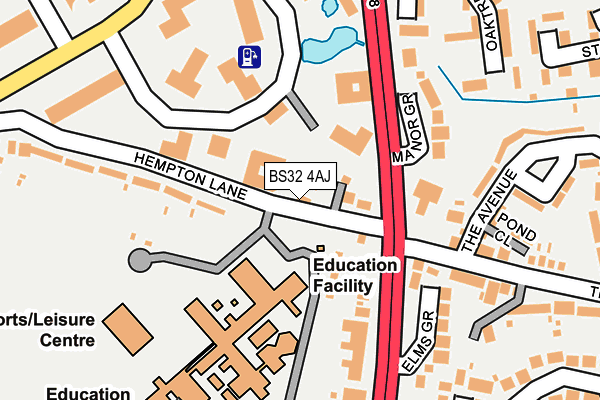 BS32 4AJ map - OS OpenMap – Local (Ordnance Survey)