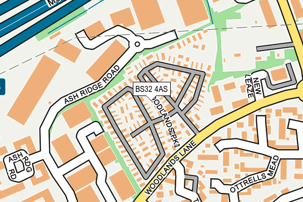BS32 4AS map - OS OpenMap – Local (Ordnance Survey)