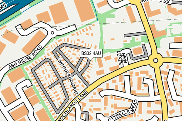 BS32 4AU map - OS OpenMap – Local (Ordnance Survey)