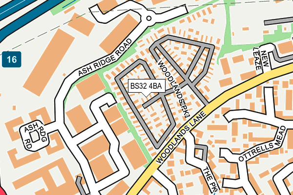 BS32 4BA map - OS OpenMap – Local (Ordnance Survey)