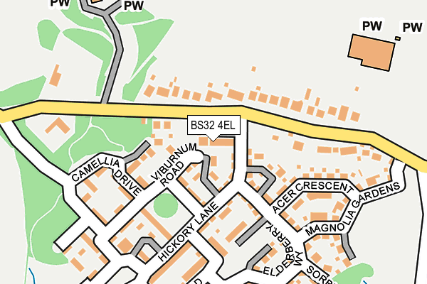 BS32 4EL map - OS OpenMap – Local (Ordnance Survey)