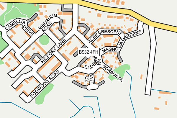 BS32 4FH map - OS OpenMap – Local (Ordnance Survey)