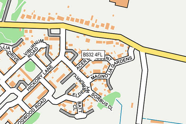 BS32 4FL map - OS OpenMap – Local (Ordnance Survey)