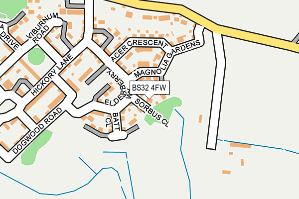 BS32 4FW map - OS OpenMap – Local (Ordnance Survey)