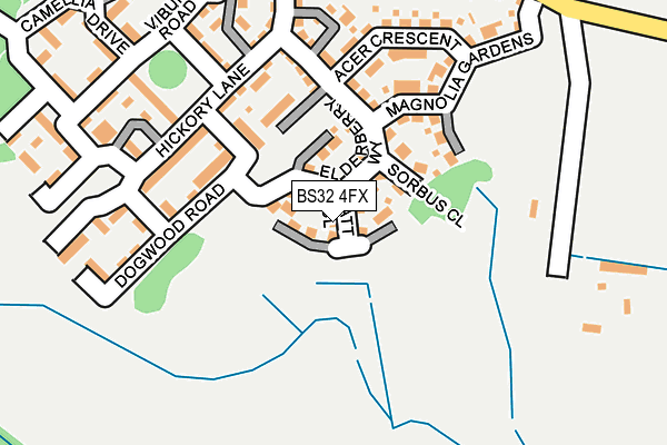 BS32 4FX map - OS OpenMap – Local (Ordnance Survey)