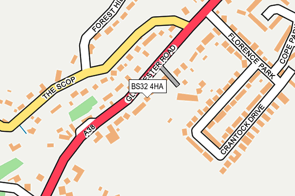 BS32 4HA map - OS OpenMap – Local (Ordnance Survey)
