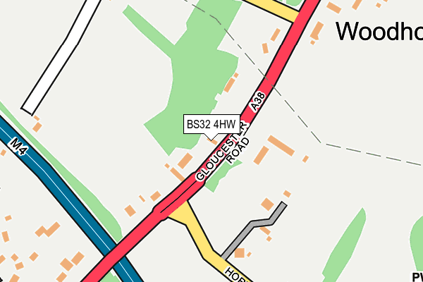 BS32 4HW map - OS OpenMap – Local (Ordnance Survey)