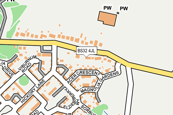 BS32 4JL map - OS OpenMap – Local (Ordnance Survey)